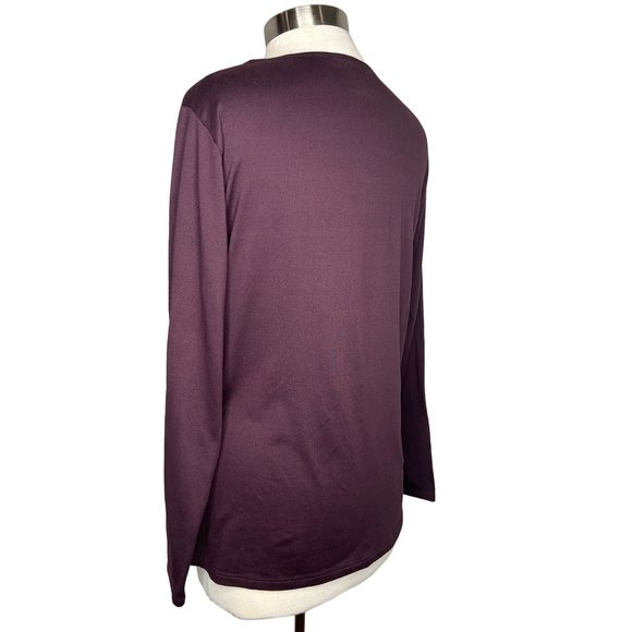 32° Heat top size XXL purple jersey round neck long sleeve four-way stretch - Picture 4 of 15